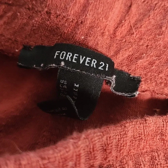 Forever 21 Rust Red White Stripes shorts - Picture 4 of 4